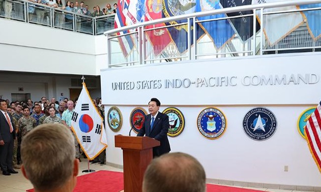 President Yoon visits US Indo-Pacific Command in Hawaii